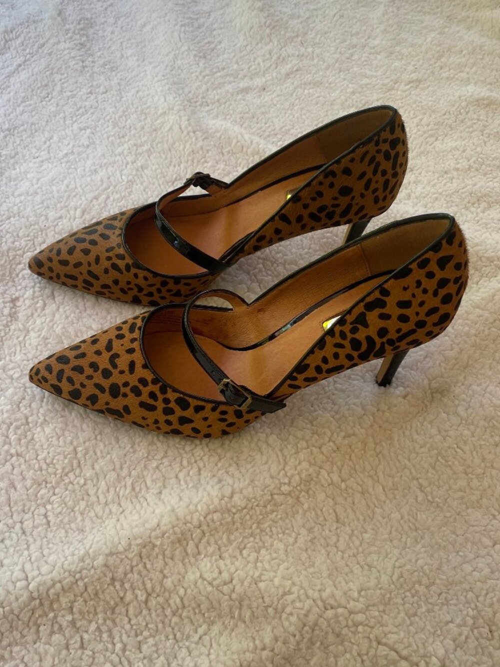 Halogen Leopard Hair Calf Heels Size 8.5